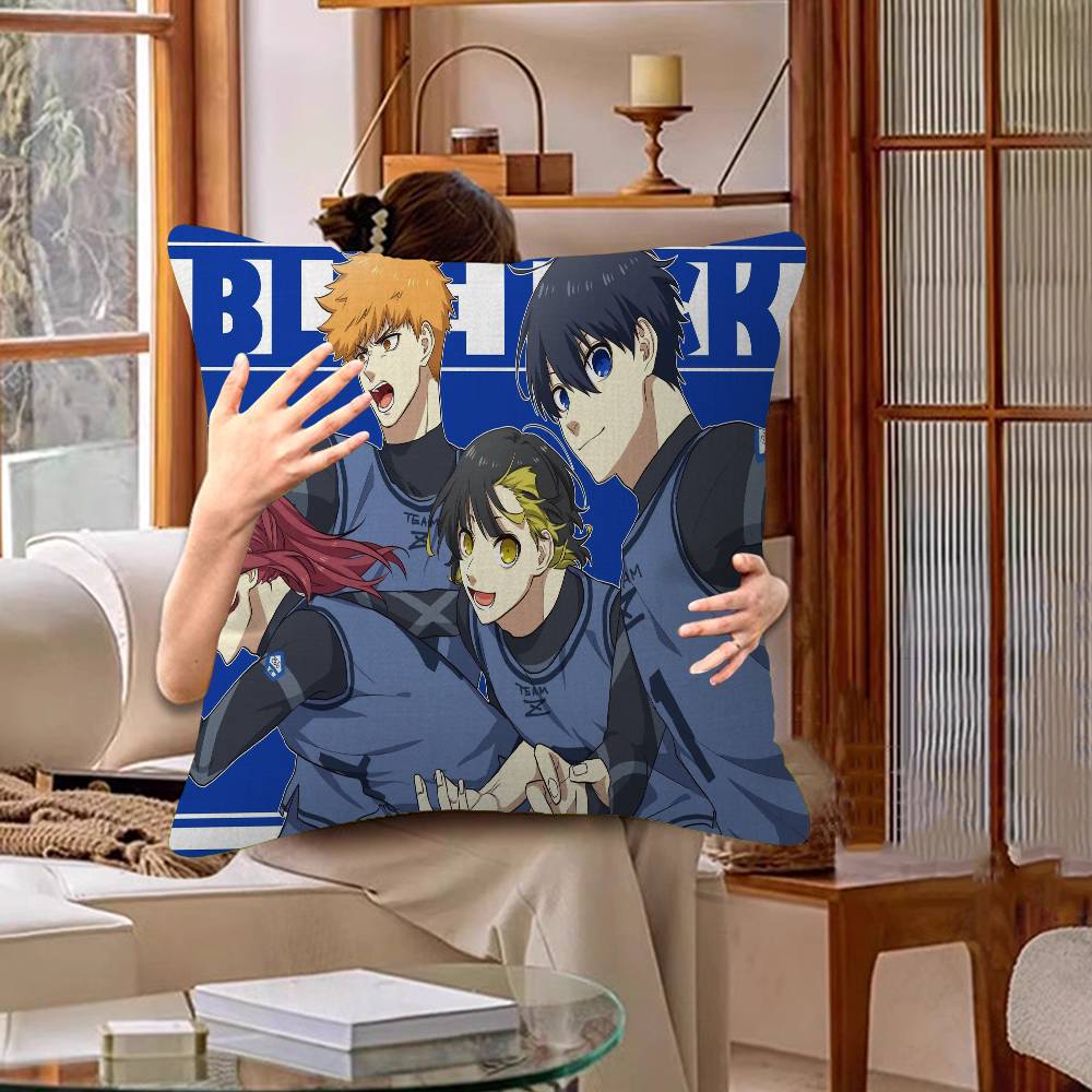 Japan Anime B-Blue Lock Office Cushion Pillowcase Car Cushion Cover45X45CM Lumbar Pillowcase Sofa Pillowcover