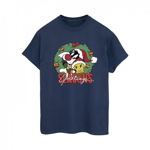 Looney Tunes Womens/Ladies Seasons Greetings Cotton Boyfriend T-Shirt