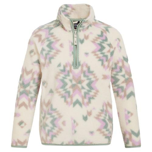 Craghoppers Childrens/Kids Pico Geometric Half Zip Fleece Top 7-8 Years crème