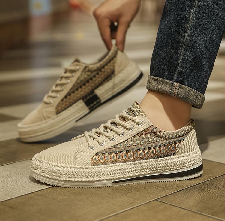 Canvas Herrenschuhe, Explosive Lässige Allround-Sneaker, Jugendlich Leicht und Bequem Stoffschuhe mit Weichsohle Trend