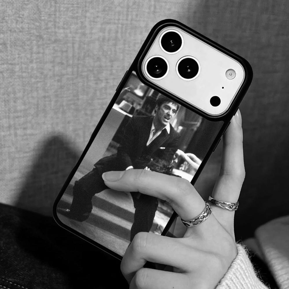 Capa Case for iPhone 17 Air 16 Pro Max 15 Plus 11 13 Mini 14 12 Back Phone Cover Tony Montana Scarface iPhone 13 Pro Max