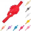 European Childrens Fabric Flower Hairband With Crystal Accents For Baby Girls