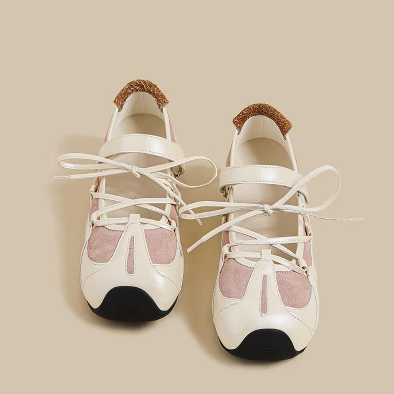 

Мэри Джейн бунтарские балетки дышащие на липучке Мэри Джейн женские весенние новые универсальные одинарные туфли 40 бежевый