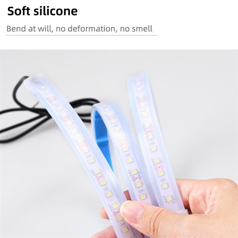 Universal Car Hood Daytime Running Light Strip Waterproof Flexible LED Auto Decorative Atmosphere Lamp Ambient Backlight Car Styling Accessories