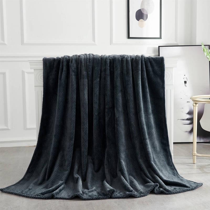 Thickened Pineapple Plaid Coral Fleece Blanket - Sofa, Yoga, Nap, or Japanese Style Cover