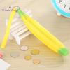 Fashion Silicone Banana Shape Coin Purse Zipper Makeup Brush Bag Storage Pouch