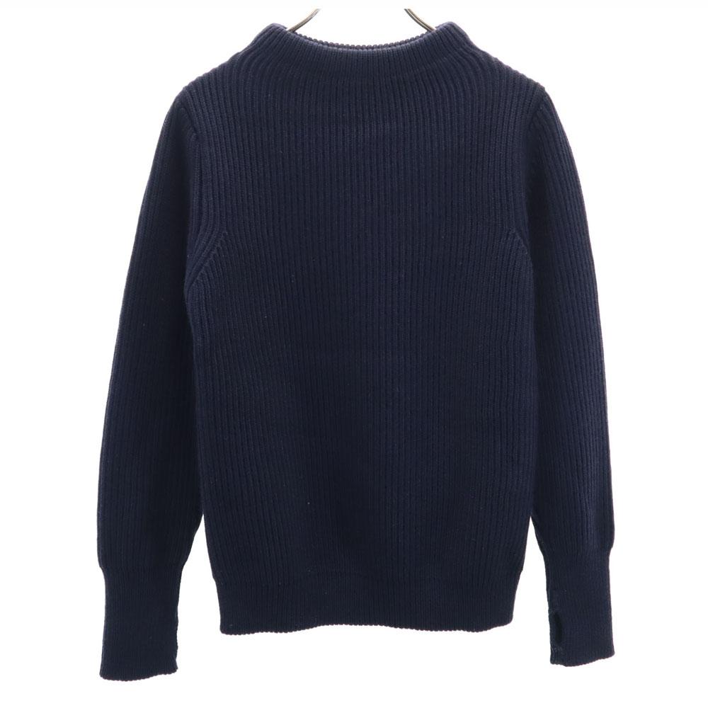 ANDERSEN-ANDERSEN made in Italy Langarmpullover XS Marineblau Rippstrick Herren Gebraucht