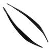 Front Headlight Eyebrow Cover ABS Black Front Headlight Lamp Eyebrow Cover Trim for 5 Series F10 LCI 2014 to 2016