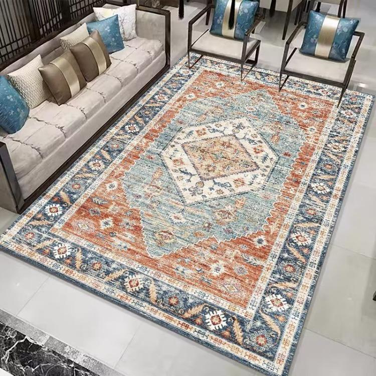 Persian Carpet Retro Ethnic Style Living Room Carpet Fully Covered Carpet Sofa Tea Table Carpet
