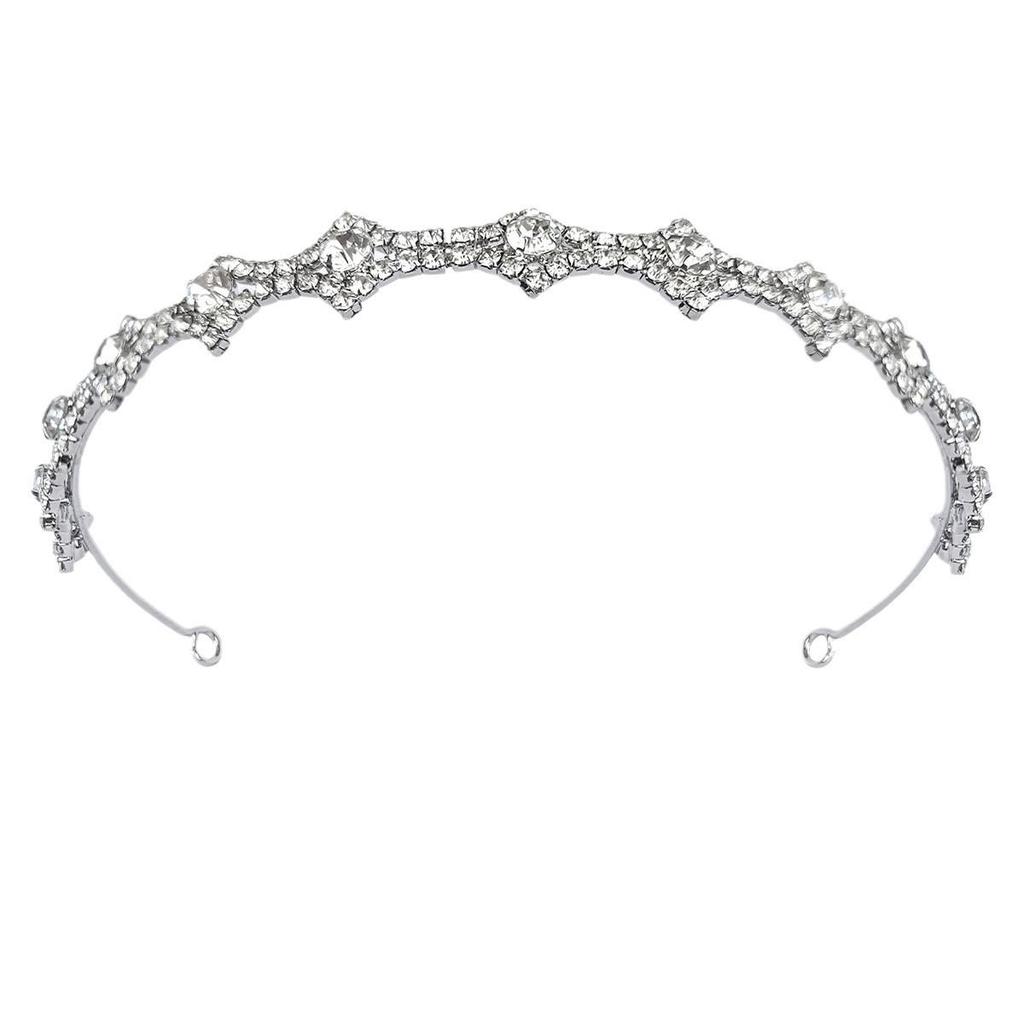 European & American Rhinestone Metal Headband - Elegant Hair Accessory for Women's Birthday Parties & Daily Wear