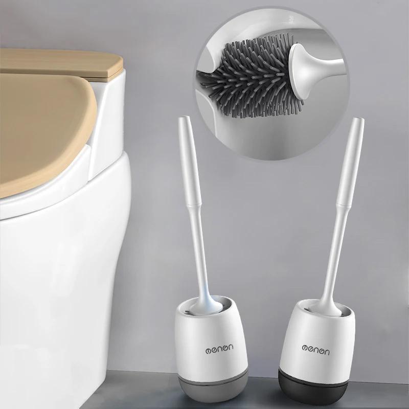 Silicone Toilet Brush Cleaner Brush Wall Floor Bathtubs And Accessories Cleaning Tools Cleanliness Bathroom Accessories