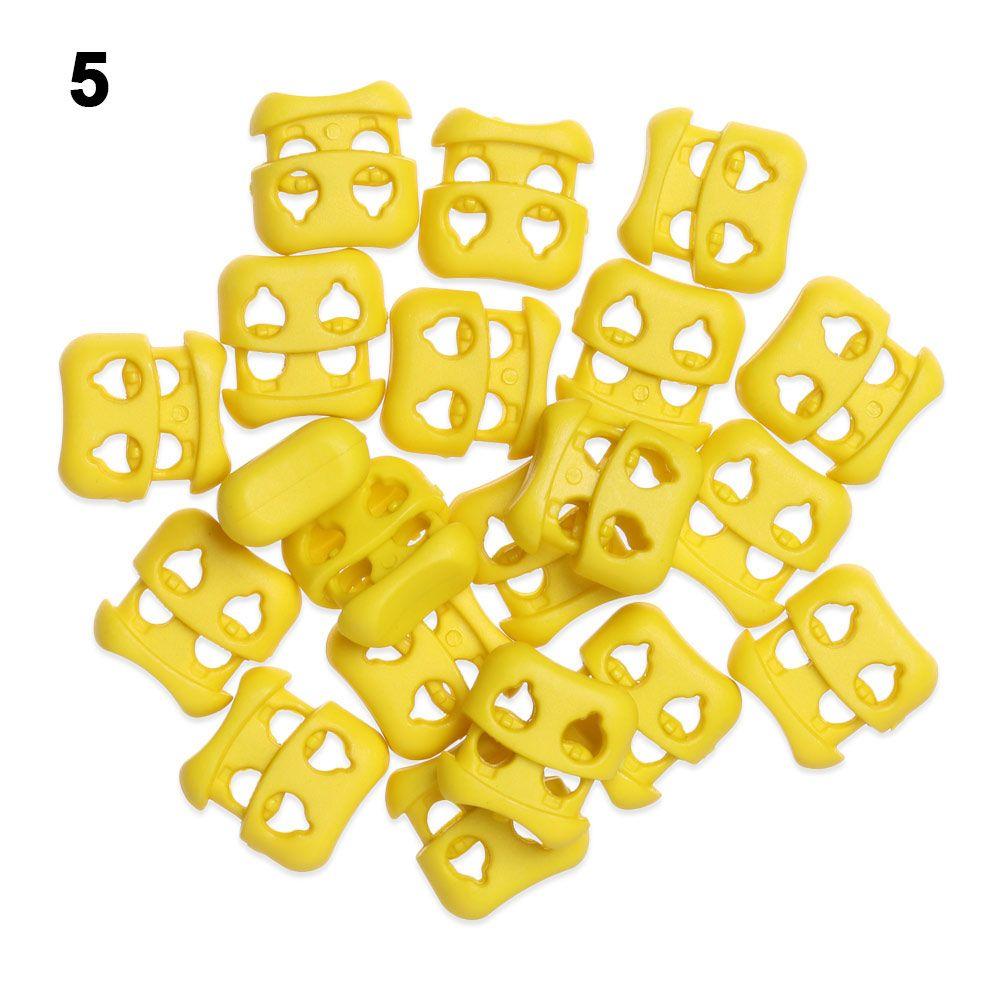 Dvojitá dírka 4mm Oblečení Přezka tkaničky Sportovní oblečení Příslušenství Bean Toggle Clip Stopper Cord Lock