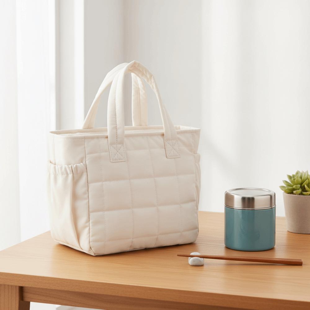 Sac à main isotherme de couleur unie Sac à lunch isotherme épais Boîte thermique pour aliments Employé de bureau