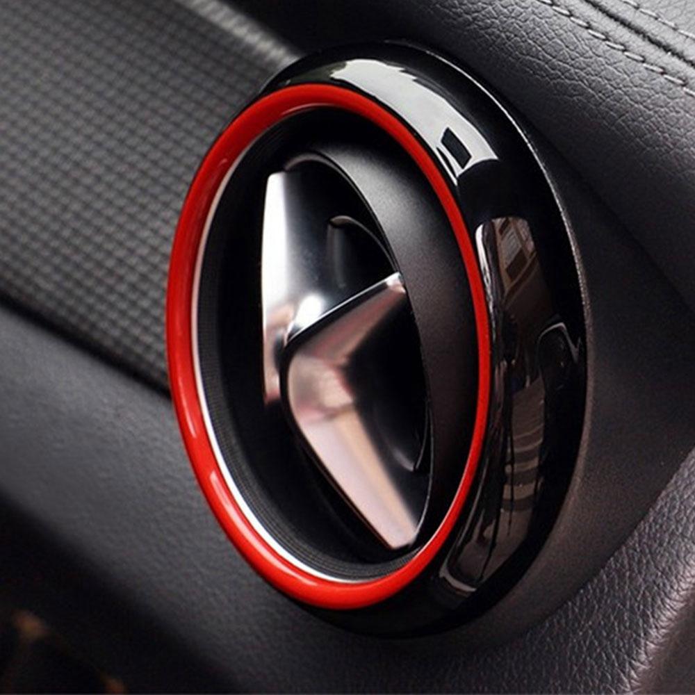 5Pcs Air Conditioning Vent Outlet Cover Trim Sticker Red for Mercedes Benz A B CLA GLA Class W176 W246