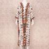 EDOLYNSA 2023 Boho Printed Bikini Cover-ups Elegant Self Belted Kimono Dress Tunic Women Plus Size Beach Wear Swim Suit Cover Up Q1228