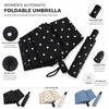 Polka Dot Automatic Umbrella UV Protection Compact Umbrella Folding Umbrella  Sun and Rain Use