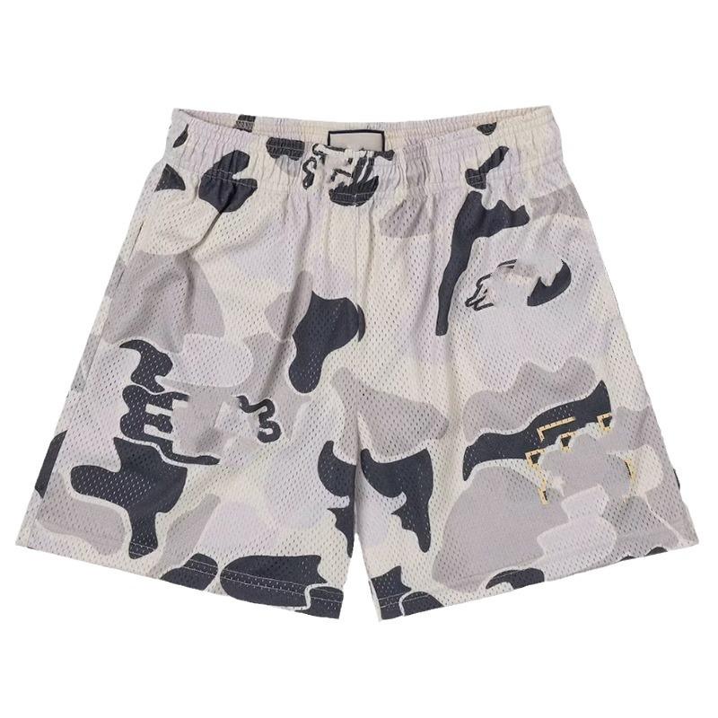 Men's American Style Breathable Camouflage Basketball Shorts - Comfortable Loose Fit Training & Running Pants