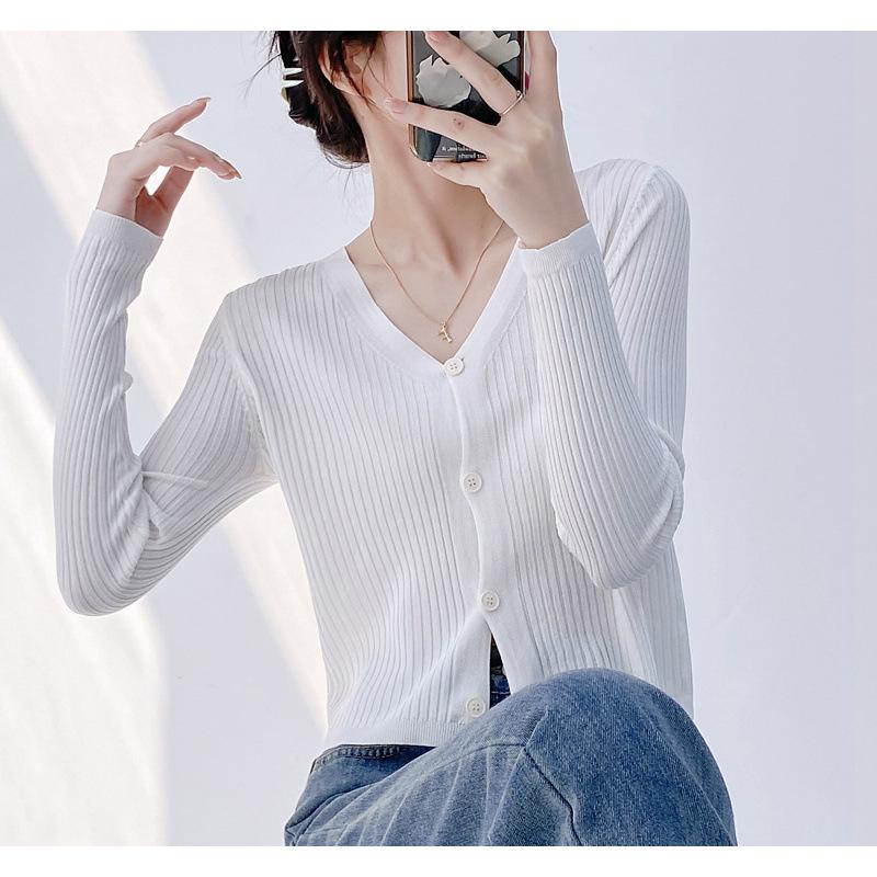 

Cardigan Women s White Short Long Sleeve Thin with Skirt Shawl Top Knitted Jacket one size fits all белый