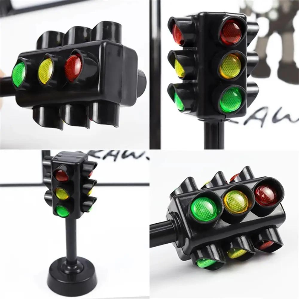 Mini Traffic Signs Road Light Block without Sound LED, Children Safety Education Kids' Puzzle Traffic Light Toy, Kids' Gift
