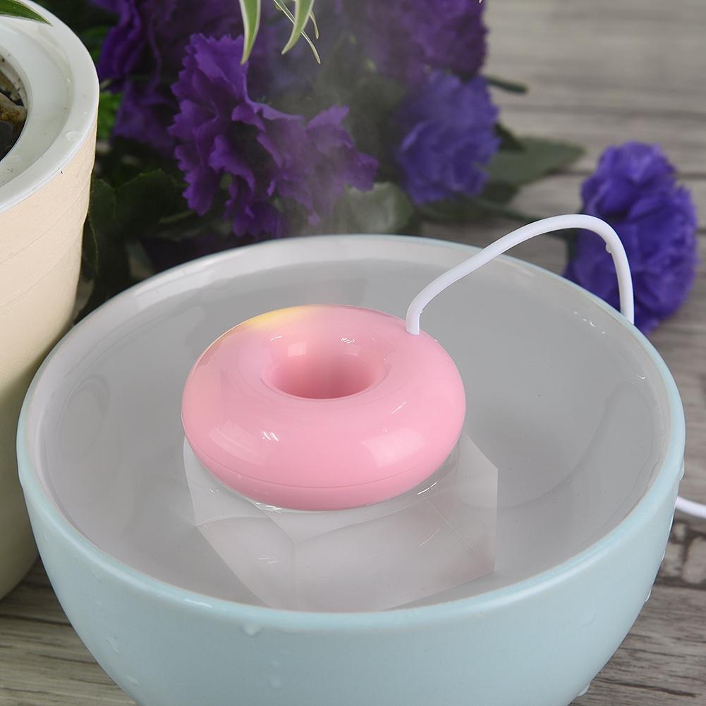 Portable Mini Doughnut shaped USB Atomization Spray Humidifier for Home Office Car White