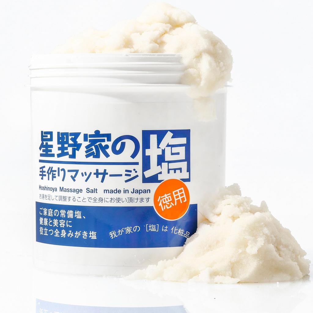 Hoshino Handmade Massage Salt Body Scrub and Head Scrub Scrub for and Buttocks Family's (Large 920g) Body, Scalp,