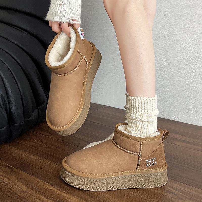 Women's Thick-soled Waterproof Winter Lightweight Warm Cold Padded Snow Boots Non-slip Wear-resistant Casual Sneakers Cotton Boots