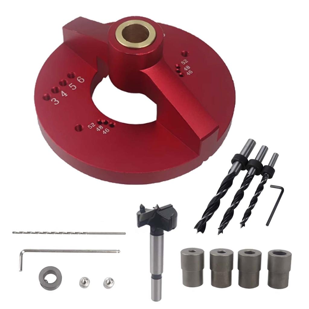 Multifunctional 35mm Hinge Punch Locator, Woodworking Center Line Vertical Punch Door Carpentry Hinge Router Table Punching Jig