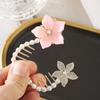 Pearl Flower Horsetail Buckle Tassel Hanfu Headwear Elegant Flower Ponytail Holder  Lady