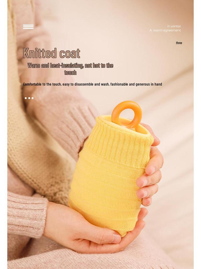 Cartoon Silicone Hot Water Bottle - Microwave Ready, Explosion-Proof, Cute Hand Warmer for Babies