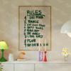 Modern Aesthetic Retro Rules Dark Green Quotes Dorm Room Wall Art Canvas Painting Posters For Living Room Home Decor
