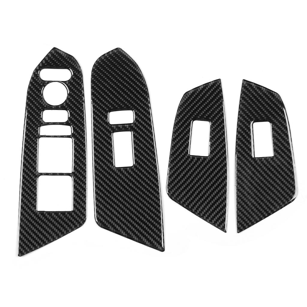 4Pcs Car Interior Window Switch Panel Cover Trim Carbon Fiber Fit for Honda CRV 2016 2019