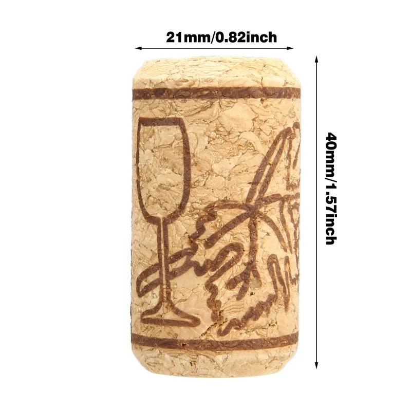 100pcs Wine Corks Bungs Beer DIY Wine Bottle Sealing Stopper Bungs Plug 0.8''x1.6'' Home Brewing Wine Bottle Cork Bungs Supplies