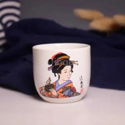 Restaurant decoration Decorative sashimi Salmon garnish bottle Dry ice small pot ice cup Wine bottle Japanese creative ceramics