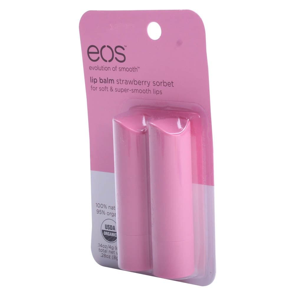 Eos Lip Balm 2 Packs 8g, Strawberry Sorbet, 1 Pack