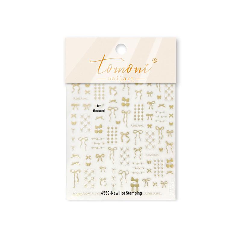 

Томони Ретро Японские Металлические Наклейки для Нейл-Арта – Популярный Микс Дизайнов Маленьких Бантиков