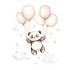 Plakat Uśmiechnięta Panda Z Balonami Plakat Uśmiechnięta Panda Z Balonami, 30X40 Cm, Rama Drewniana Jasny Dąb, Papier Matowy 230 Gsm