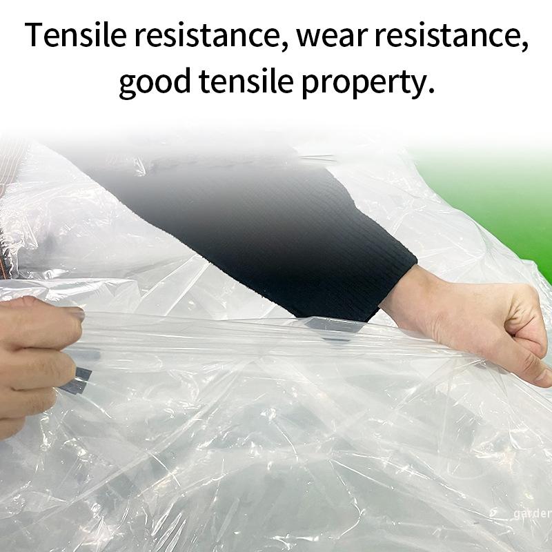 Transparent Rainproof Waterproof Tarpaulin Garden Plant Cover with Grommets Lightweight Thicken Plastic Insulation Shed Cloth