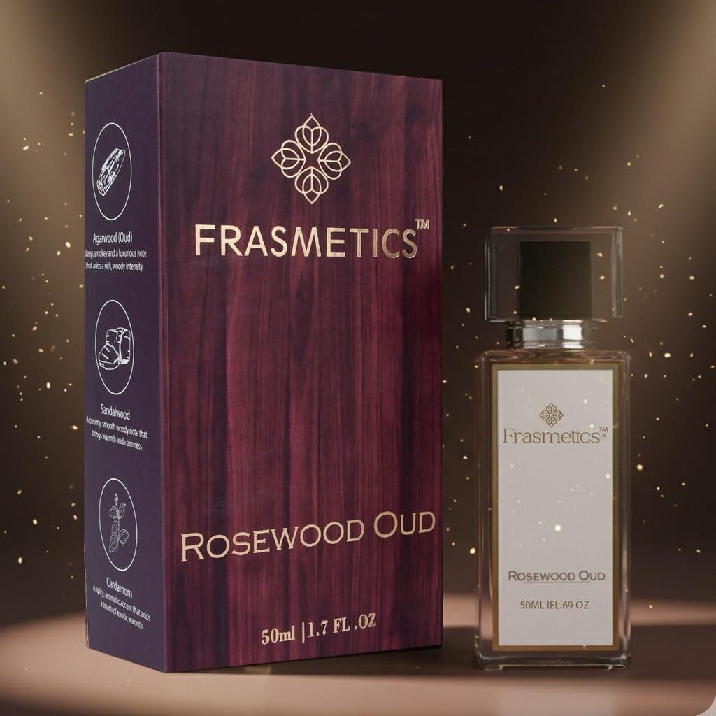 Rosewood Oud Eau De Parfum voor Mannen – Valentijn Special Romantisch Cadeau met Rosewood Oud & Sandelhout Geur, Warm Houtachtig