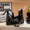 Trendy Street Style Large Capacity Pu Crossbody Bag Fashionable Minimalist Tote Handbag