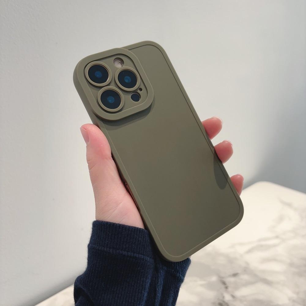 Luxury Soft Matte Solid Color Phone Case For iPhone 16 15 14 Plus 13 12 11 Pro Max X XR XS Plain Shockproof Bumper Back Cover