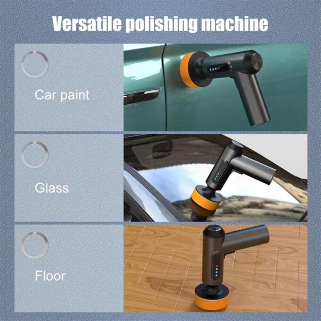Rechargeable Wireless Car Polisher Portable Polishing Machine Auto Detailing Waxing Digital Display for Car Care Cleaning