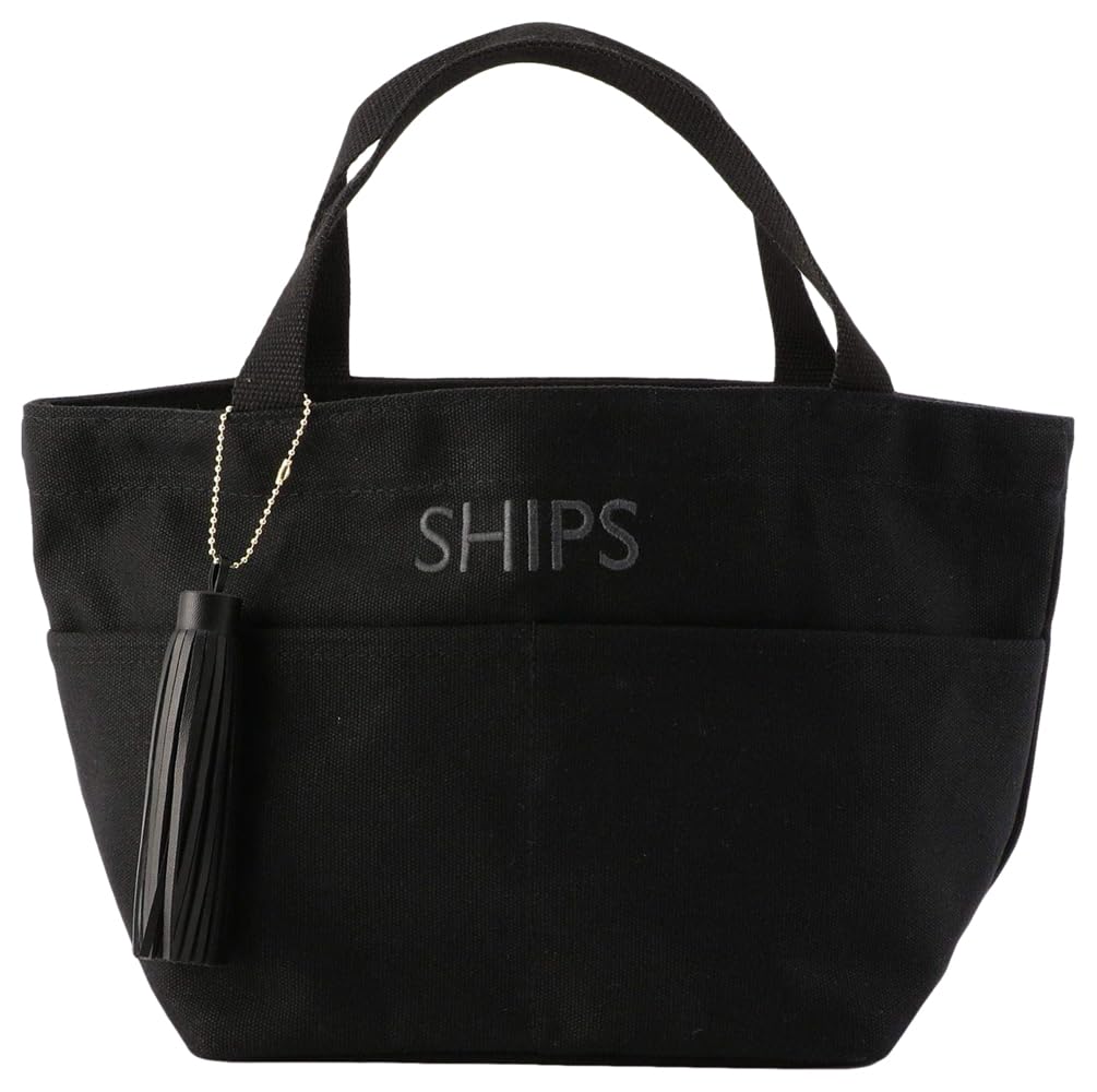 SHIPS for women Tassel Pocket Tote Bag, 310040458, Black, One Size