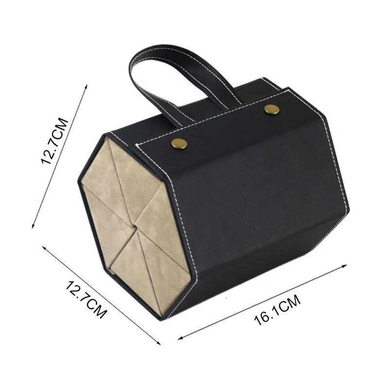 Glasses Storage Box With Multiple Compartments Large Capacity Portable Leather Foldable Sunglasses Storage Box