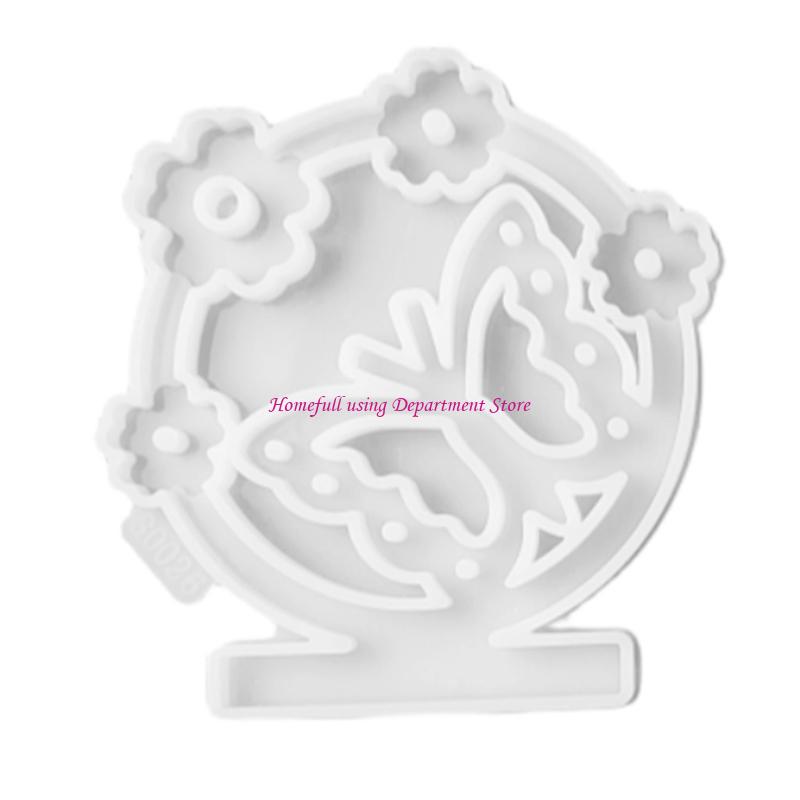 Easter Theme Holder Molds, Easter Butterfly Stand Molds with Base for DIY Holder Easter Decorations