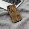 Natural- rust- texture Phone Case For Samsung Galaxy A73,A71 A72,A70,A53,A52,A51,Soft Silicone Black Cover