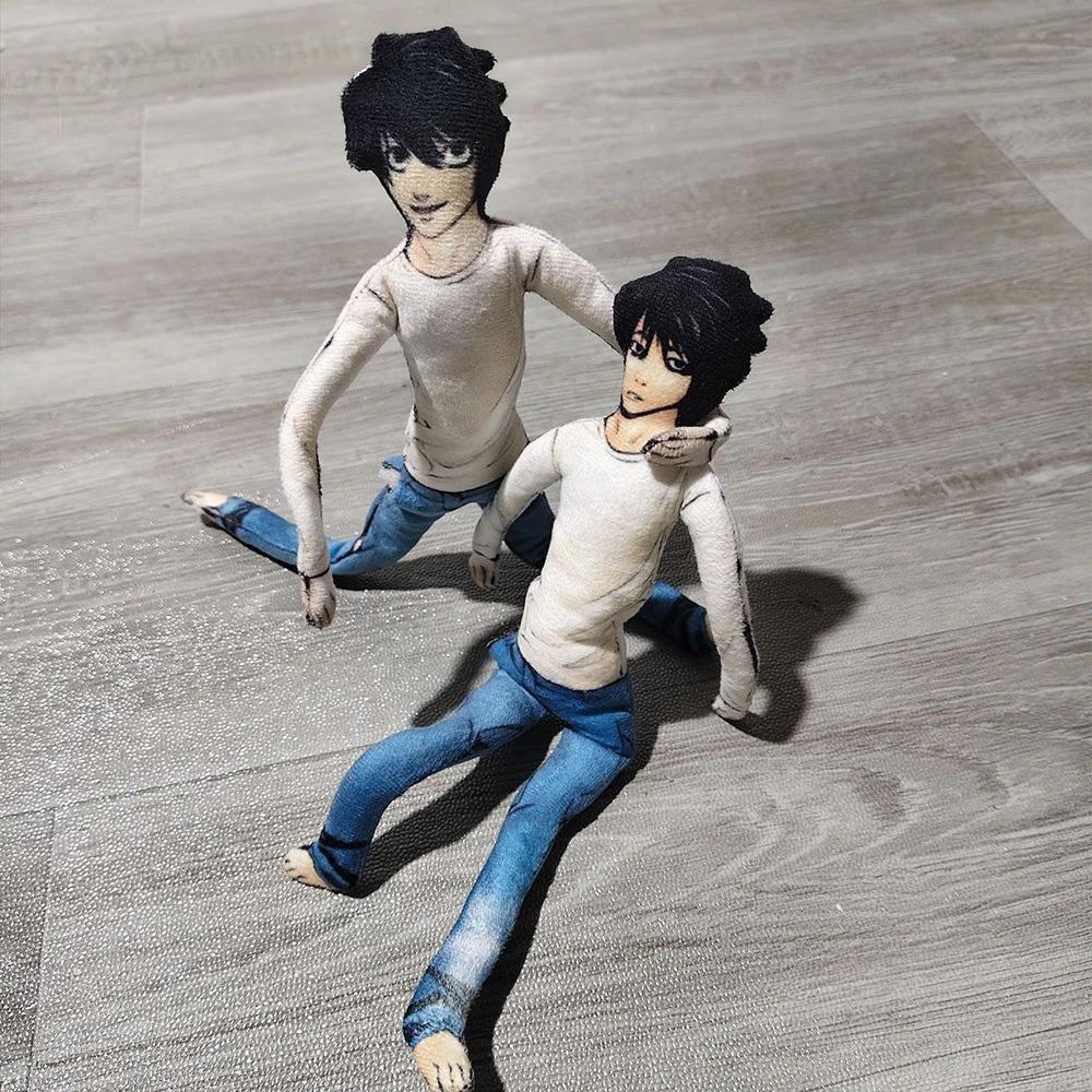Anime Death Note L.Lawliet Bambola Cosplay Peluche Bambole Ripiene Astratte Articolate Flessibili Decorazione Stanza Mascotte Halloween Morbidi Oggetti di Scena