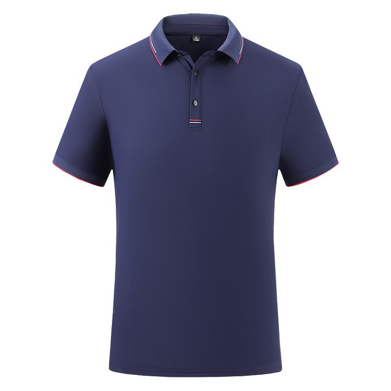 Ice Silk Summer Short Sleeved Slim Fit Polo Shirt Men's Base Shirt