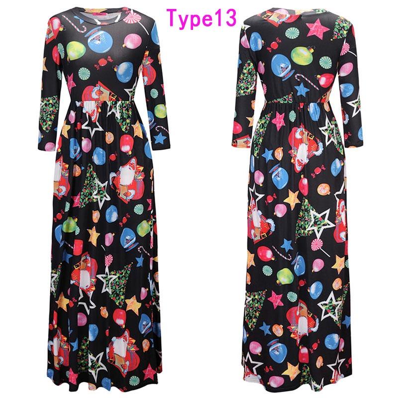 Fashion Women's Long Sleeve Christmas Dress Long Skirt Clothing With Premium Quality Material