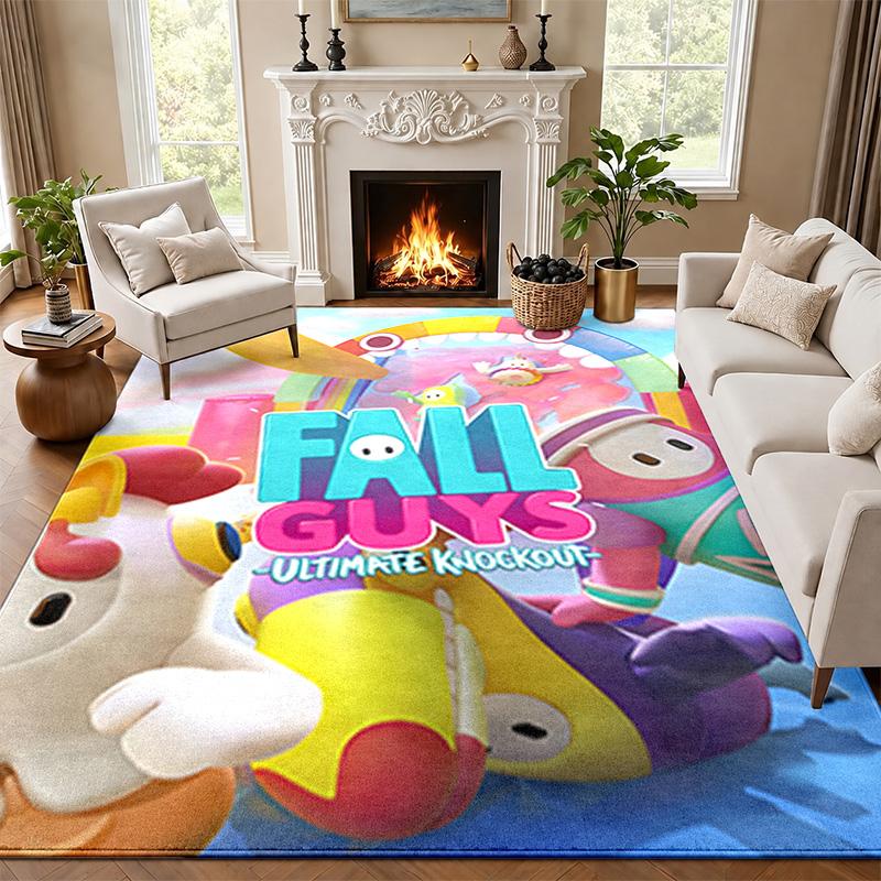 Fall Guys Carpet Door Mat for Living Room or Bedroom Protective Mat Under Chair Office Decoration Christmas Gift Birthday Present