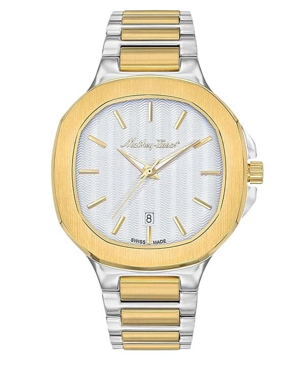 

Мужские часы Mathey-Tissot Evasion из двухцветной нержавеющей стали с серебристым циферблатом, кварцевые H152BI серебряный